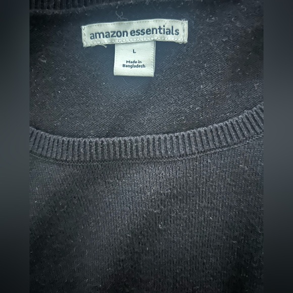 Amazon Essentials Lightweight Long-Sleeve Scoop-Neck Tunic Sweater, LG, Black - Picture 2 of 5